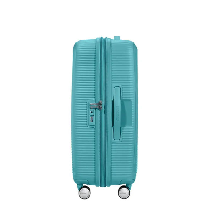 Reistrolleys|Reiskoffers>American Tourister Soundbox Spinner 67 Expandable turquoise tonic