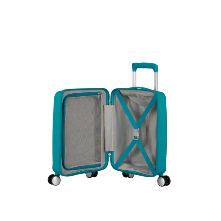Kindertrolleys|Reiskoffers>American Tourister Soundbox Mini Spinner 47 deep teal