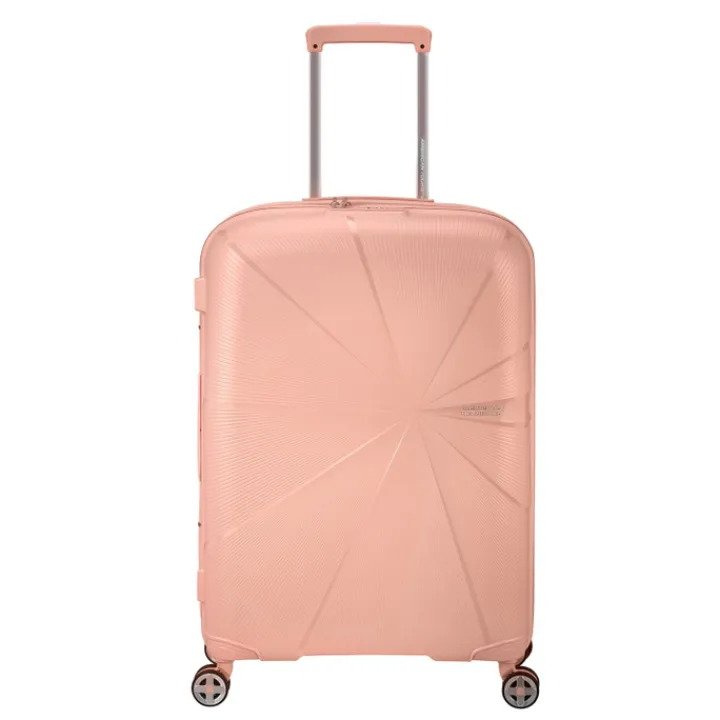 Reistrolleys|Reiskoffers>American Tourister Starvibe Spinner 67 EXP met. peach