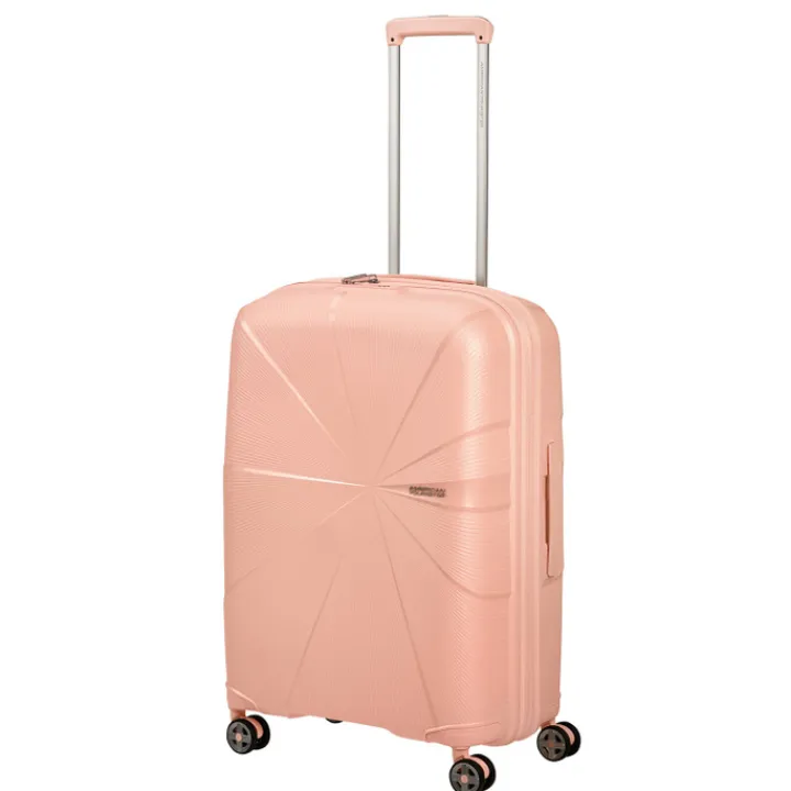 Reistrolleys|Reiskoffers>American Tourister Starvibe Spinner 67 EXP met. peach