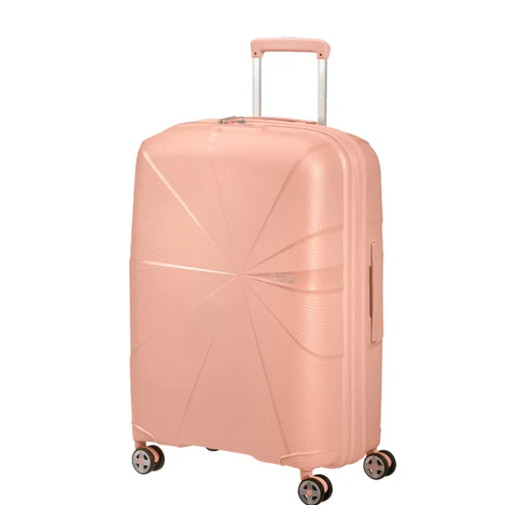 Reistrolleys|Reiskoffers>American Tourister Starvibe Spinner 67 EXP met. peach