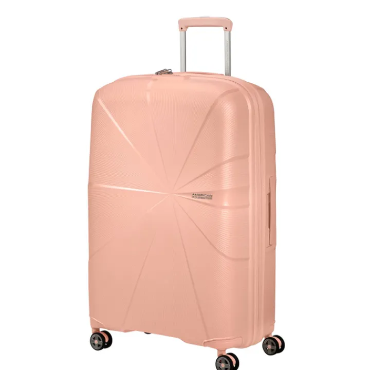 Reistrolleys|Reiskoffers>American Tourister Starvibe Spinner 77 EXP met. peach
