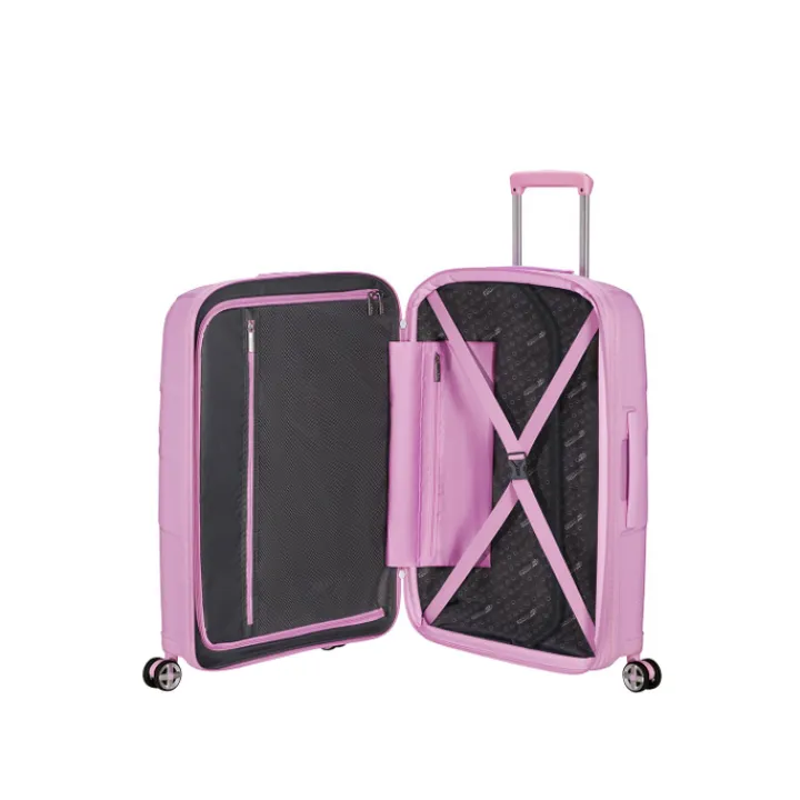 Reistrolleys|Reiskoffers>American Tourister Starvibe Spinner 67 EXP met. pastel lavender