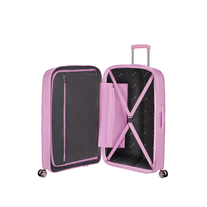 Reistrolleys|Reiskoffers>American Tourister Starvibe Spinner 77 EXP met. pastel lavender