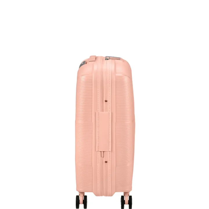 Transavia Trolleys|Handbagage Trolleys>American Tourister Starvibe Spinner 55 EXP met. peach