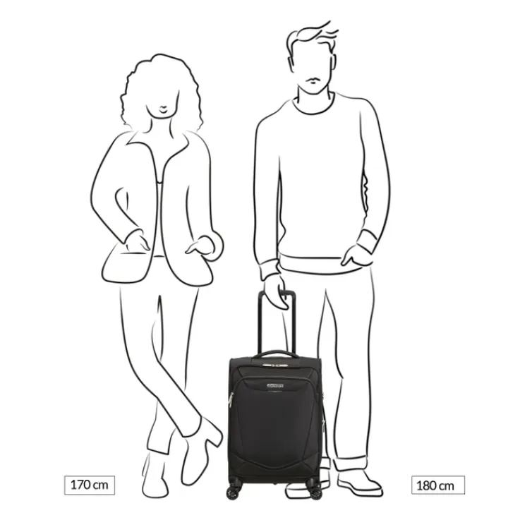 Transavia Trolleys|Klm Trolleys>American Tourister Summerride Spinner 55/20Expandable TSA Length 35 cm navy