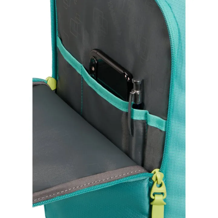 Kleine Reistassen|Handbagage Reistassen>American Tourister TAKE2CABIN Casual Backpack S dusty turquoise/lime