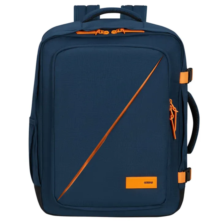 Handbagage Reistassen|Heren Reistassen>American Tourister TAKE2CABIN Casual Backpack M navy/radiant orange
