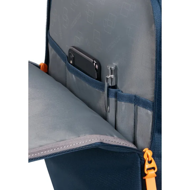 Handbagage Reistassen|Heren Reistassen>American Tourister TAKE2CABIN Casual Backpack M navy/radiant orange