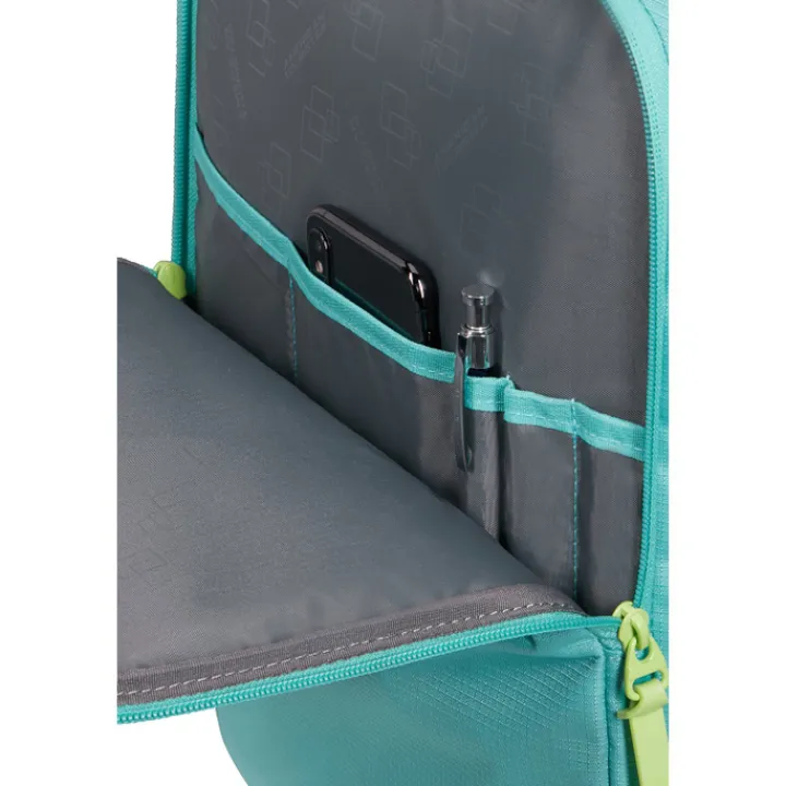 Handbagage Reistassen|Heren Reistassen>American Tourister TAKE2CABIN Casual Backpack M dusty turquoise/lime