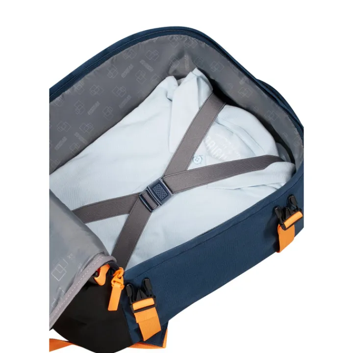 Kleine Reistassen|Handbagage Reistassen>American Tourister TAKE2CABIN Casual Backpack S navy/radiant orange