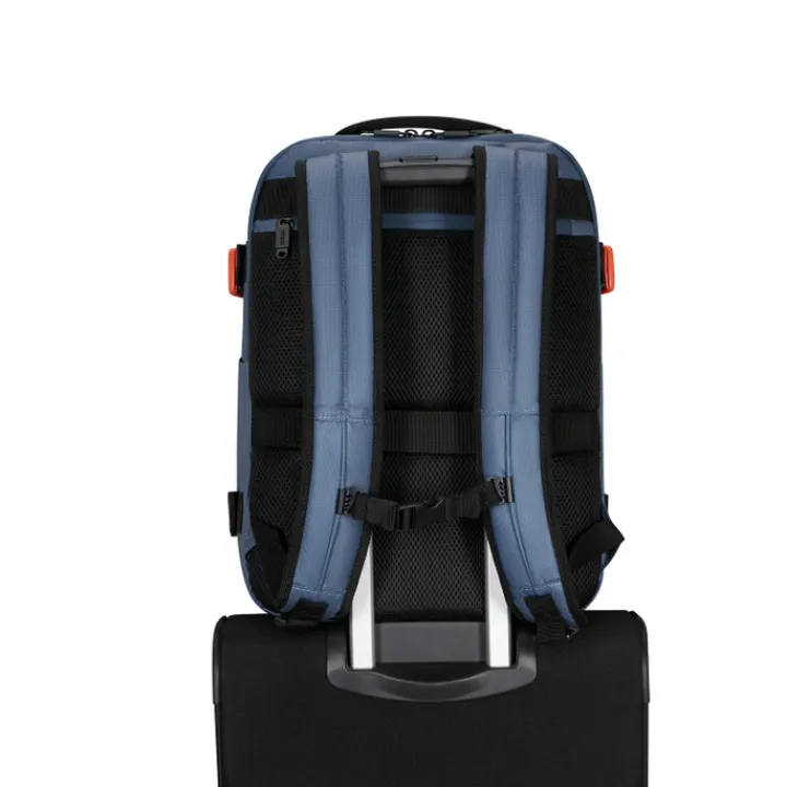 Grote Rugzakken|Heren Rugzakken>American Tourister Urban Track Laptop Backpack 15,6" coated Navy/Orange