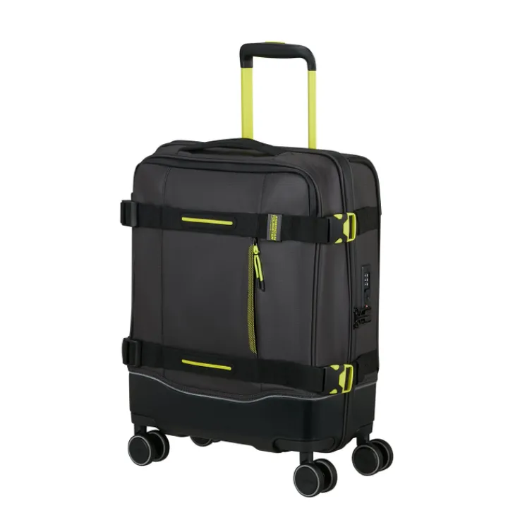 Transavia Trolleys|Handbagage Trolleys>American Tourister Urban Track Spinner S TSA Coated black/lime
