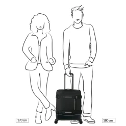 Transavia Trolleys|Handbagage Trolleys>American Tourister Urban Track Spinner S TSA asphalt black