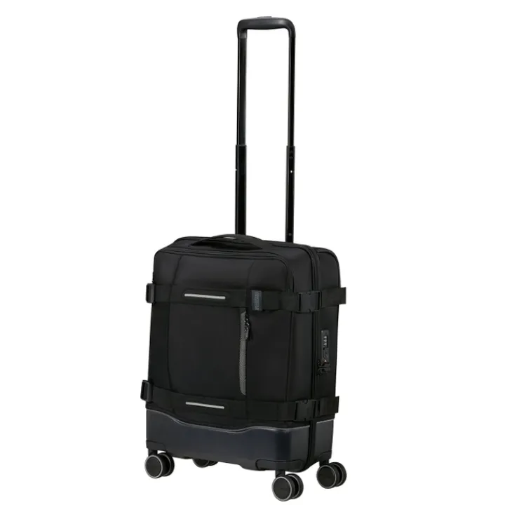 Transavia Trolleys|Handbagage Trolleys>American Tourister Urban Track Spinner S TSA asphalt black