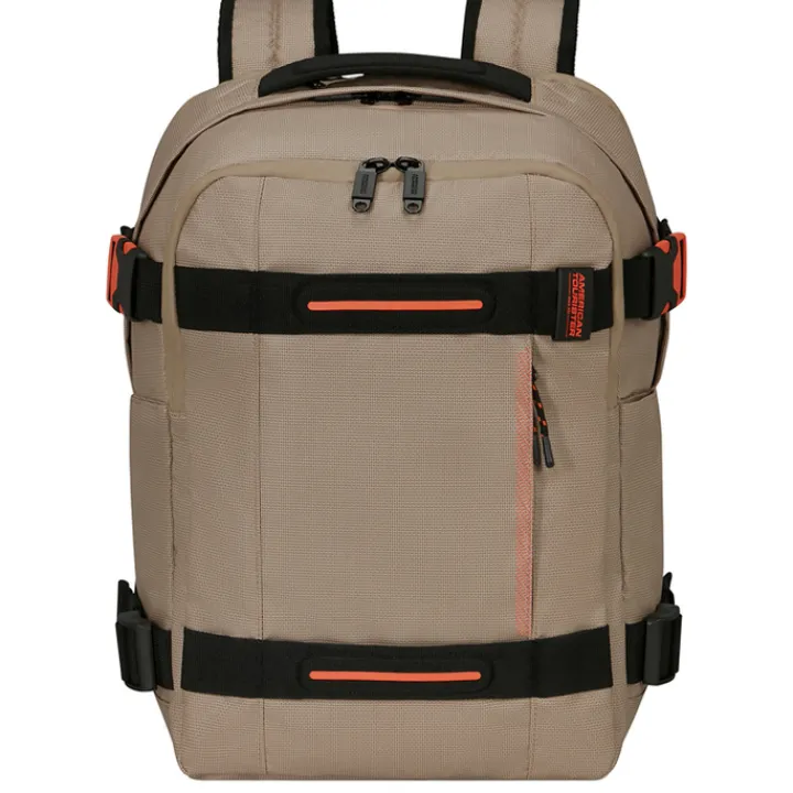 Grote Rugzakken|Heren Rugzakken>American Tourister Urban Track Laptop Backpack 15,6" coated Beige/Orange