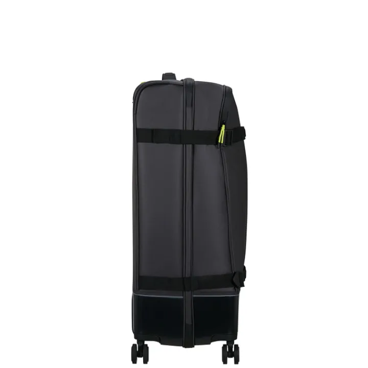 Reistrolleys|Reiskoffers>American Tourister Urban Track Spinner L TSA Coated black/lime