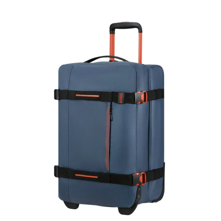 Heren Reistassen|Dames Reistassen>American Tourister Urban Track Duffle/Wheels S Coated navy/orange