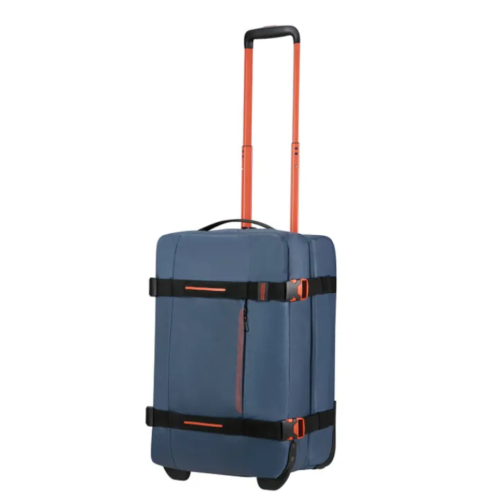 Heren Reistassen|Dames Reistassen>American Tourister Urban Track Duffle/Wheels S Coated navy/orange