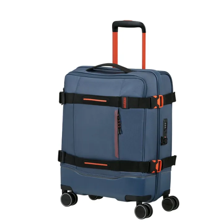 Transavia Trolleys|Handbagage Trolleys>American Tourister Urban Track Spinner S TSA Coated navy/orange