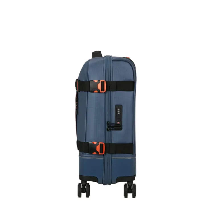 Transavia Trolleys|Handbagage Trolleys>American Tourister Urban Track Spinner S TSA Coated navy/orange