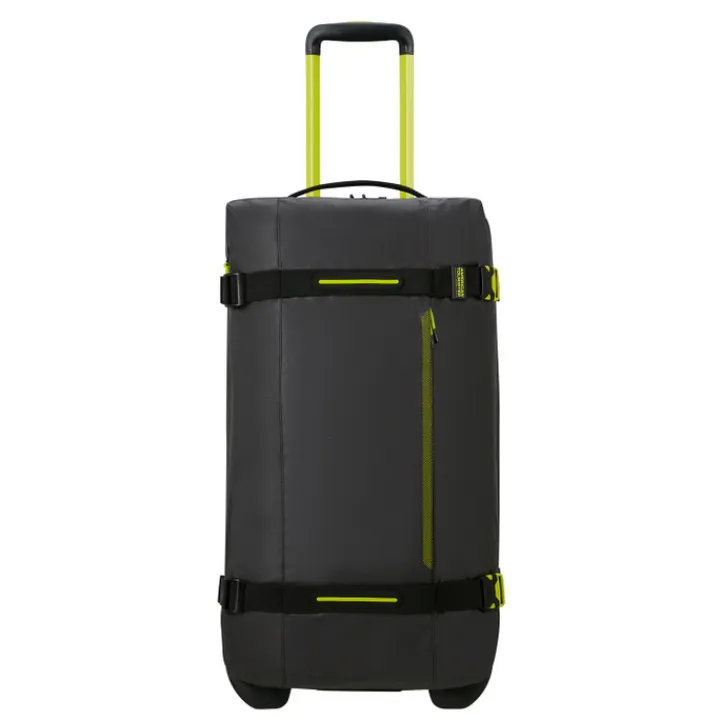 Grote Reistassen|Heren Reistassen>American Tourister Urban Track Duffle/Wheels M Coated black/lime