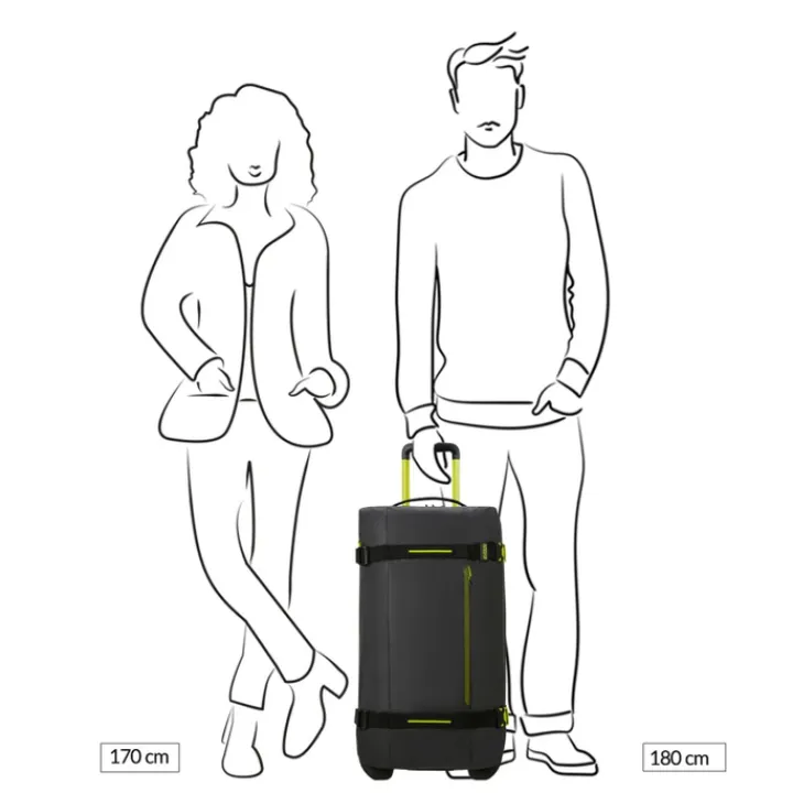 Grote Reistassen|Heren Reistassen>American Tourister Urban Track Duffle/Wheels M Coated navy/orange