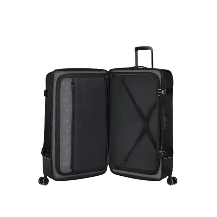 Reistrolleys|Reiskoffers>American Tourister Urban Track Spinner L TSA asphalt black