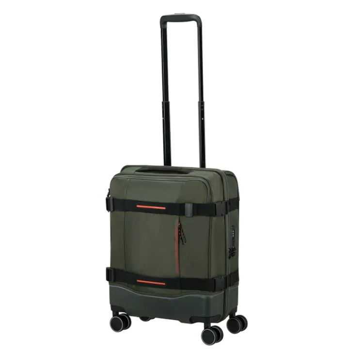Transavia Trolleys|Handbagage Trolleys>American Tourister Urban Track Spinner S TSA dark khaki