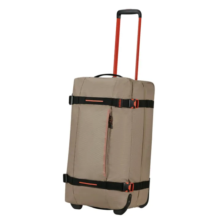 Grote Reistassen|Heren Reistassen>American Tourister Urban Track Wheeled Duffle M Coated beige/orange