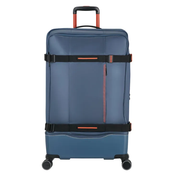 Reistrolleys|Reiskoffers>American Tourister Urban Track Spinner L TSA Coated navy/orange