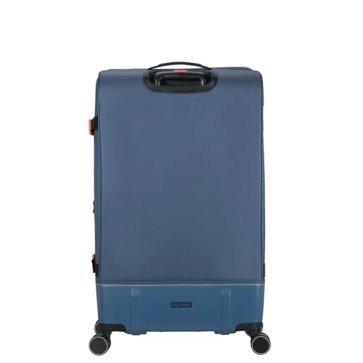 Reistrolleys|Reiskoffers>American Tourister Urban Track Spinner L TSA Coated navy/orange