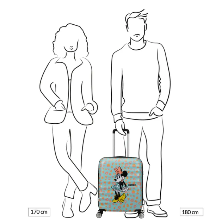 Transavia Trolleys|Ryanair Trolleys>American Tourister Wavebreaker Disney Spinner 55/20 TSA minnie pastel dots