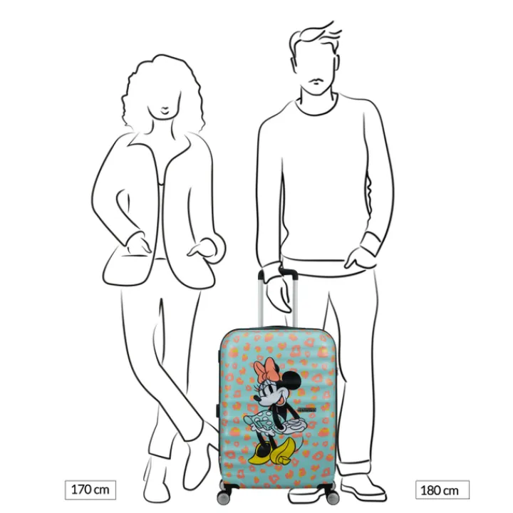 Reistrolleys|Reiskoffers>American Tourister Wavebreaker Disney Spinner 67/24 TSA minnie pastel dots