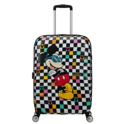 Reistrolleys|Reiskoffers>American Tourister Wavebreaker Disney Spinner 67 cm Mickey Check