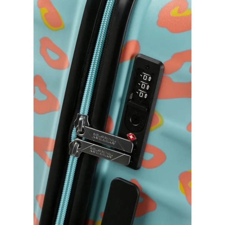 Reistrolleys|Reiskoffers>American Tourister Wavebreaker Disney Spinner 77/28 TSA minnie pastel dots