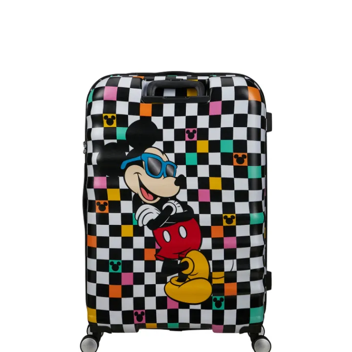 Reistrolleys|Reiskoffers>American Tourister Wavebreaker Disney Spinner 77 cm Mickey Check