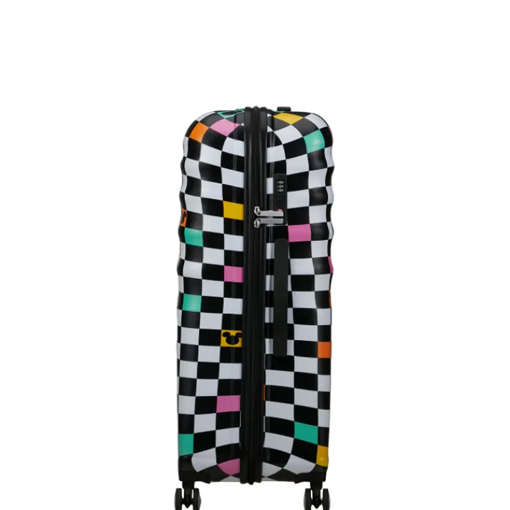 Reistrolleys|Reiskoffers>American Tourister Wavebreaker Disney Spinner 77 cm Mickey Check