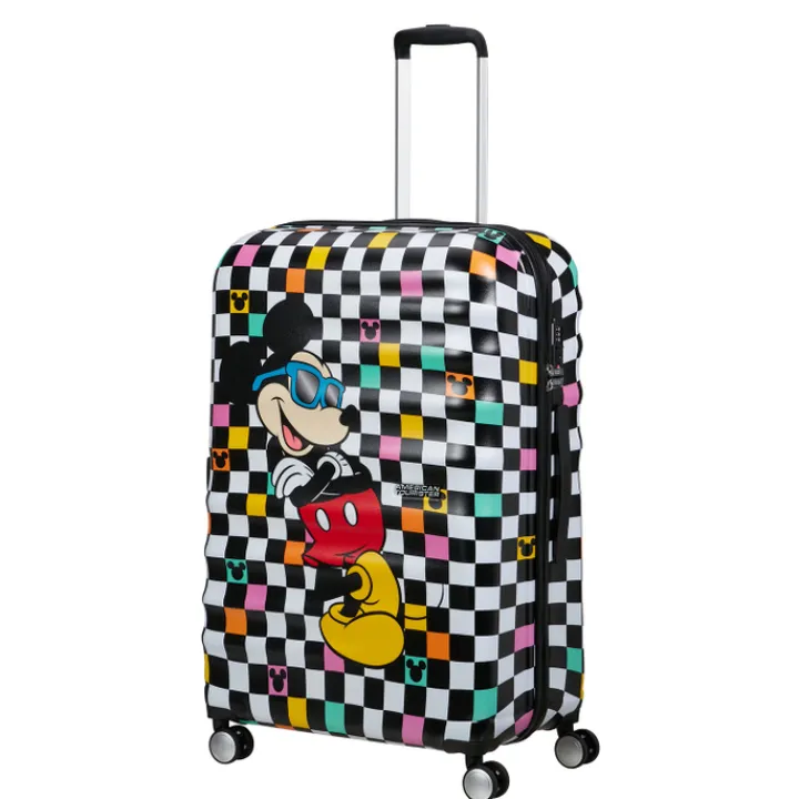 Reistrolleys|Reiskoffers>American Tourister Wavebreaker Disney Spinner 77 cm Mickey Check