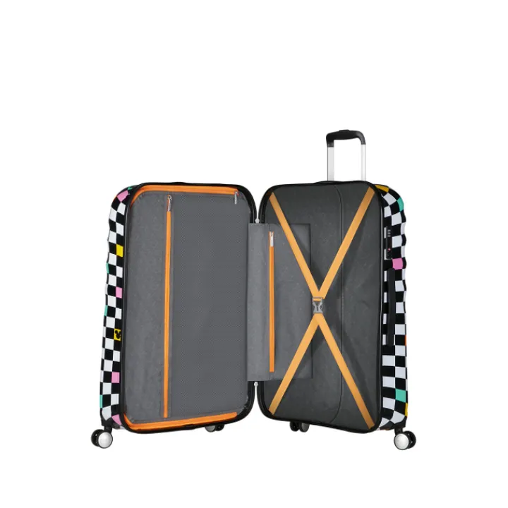 Reistrolleys|Reiskoffers>American Tourister Wavebreaker Disney Spinner 77 cm Mickey Check