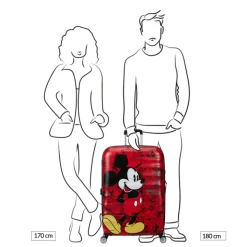Reistrolleys|Reiskoffers>American Tourister Wavebreaker Disney Spinner 77/28 TSA mickey comics red
