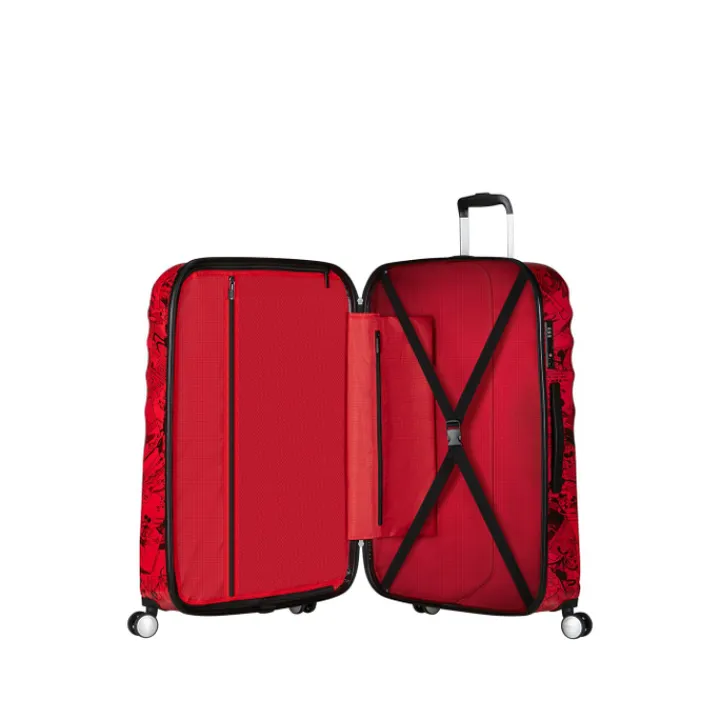 Reistrolleys|Reiskoffers>American Tourister Wavebreaker Disney Spinner 77/28 TSA mickey comics red