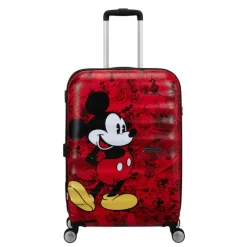 Reistrolleys|Reiskoffers>American Tourister Wavebreaker Disney Spinner 67/24 TSA mickey comics red