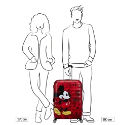 Reistrolleys|Reiskoffers>American Tourister Wavebreaker Disney Spinner 67/24 TSA mickey comics red