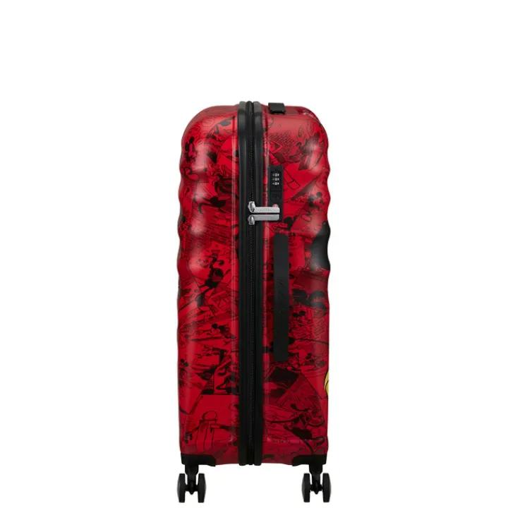 Reistrolleys|Reiskoffers>American Tourister Wavebreaker Disney Spinner 67/24 TSA mickey comics red