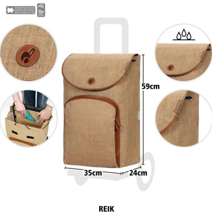 Boodschappen Trolleys|Reistrolleys>Andersen Alu Star Shopper Reik beige