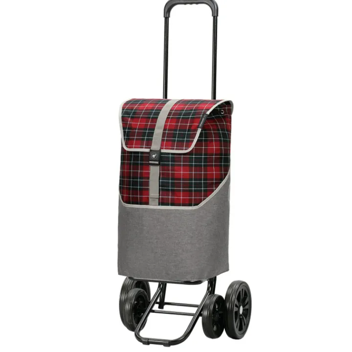 Boodschappen Trolleys|Reistrolleys>Andersen Quattro Shopper Gese red