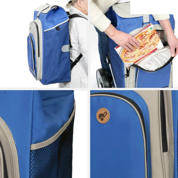 Boodschappen Trolleys|Reistrolleys>Andersen Royal Shopper Hydro 2.1 blue