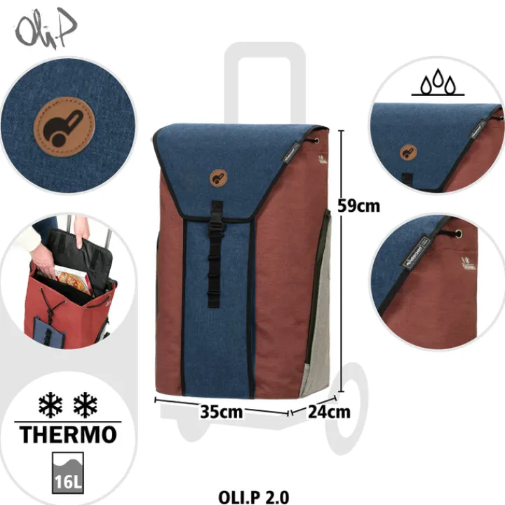 Boodschappen Trolleys|Reistrolleys>Andersen Royal Shopper Oli.P 2.0 blue