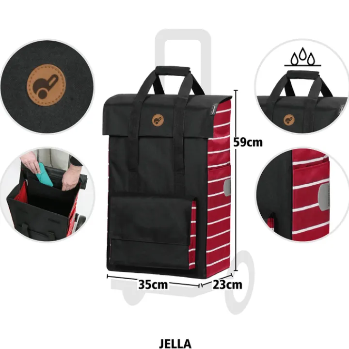Boodschappen Trolleys|Reistrolleys>Andersen Scala Shopper Jella red